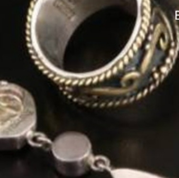 Mars and Valentine Sterling Peridot Amazonite Ring Earrings - Picture 4 of 6